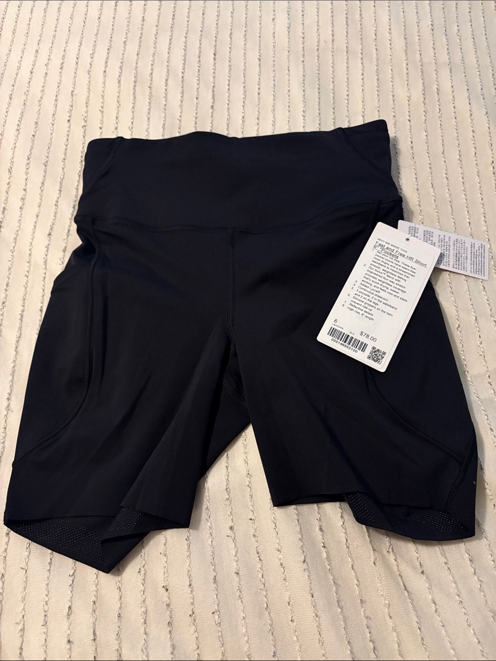 Lululemon  fast and free high rise short 6 inch pockets NWT size 6